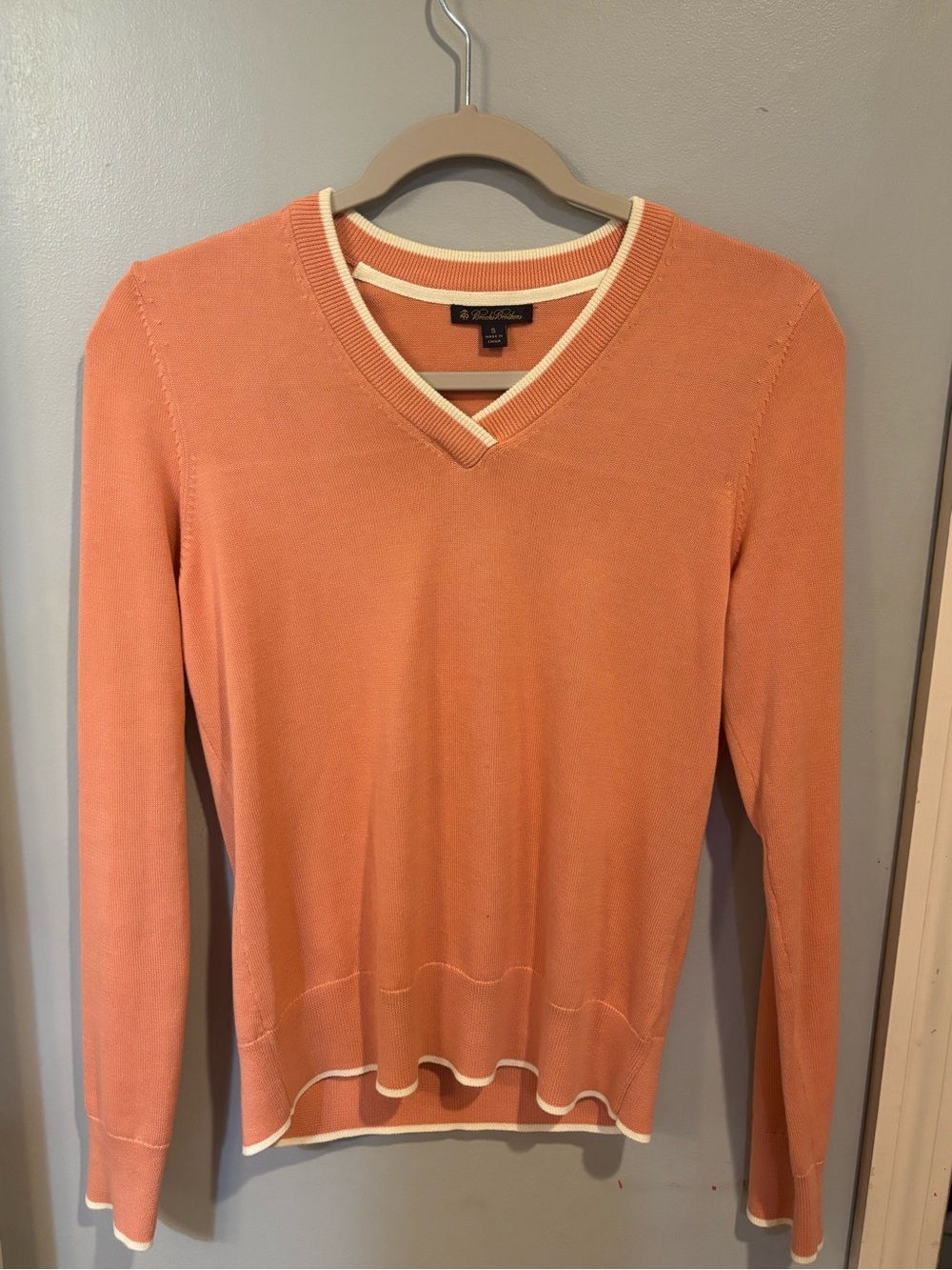 Brooks Brothers | 100% Cotton | Peach | Nantucket Coastal Style